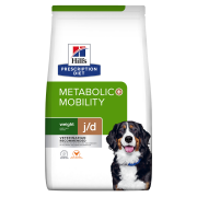 הילס j/d מטבוליק+מוביליטי מזון יבש לכלבים ייעודי (רפואי) לתמיכה בתהליכי הפחתת משקל ובבריאות המפרקים