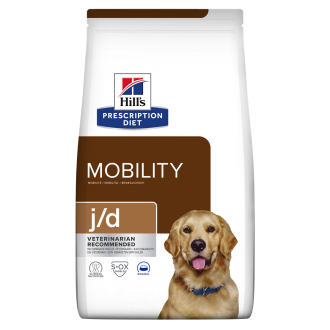 הילס J/D מובילטי מזון יבש לכלבים ייעודי (רפואי) תזונה המתאימה להזנה ארוכת טווח, מוכחת קלינית כמסייעת לשיפור התנועתיות של הכלב 12 ק"ג