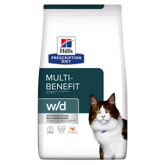 הילס W/D מזון רטוב לחתולים ייעודי (רפואי) לסיוע בשמירת משקל תקין ולתמיכה במצבי סכרת 3 ק"ג