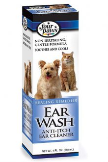 נוזל ניקוי אוזניים לכלבים וחתולים – 118 מ"ל Four paws