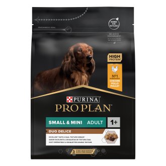 פרו פלאן לכלבים – דואו דליס מזון לכלבים בוגרים מגזע קטן -עשיר בנתחי בקר 2.5 ק"ג Pro Plan Duo Delice