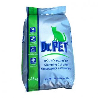 דר פט חול לארגז צרכים של החתול – חול מתגבש וריחני 15 ק"ג DR PET