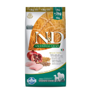 נטורל דלישס מזון לכלבים בוגרים על בסיס עוף ורימון 12+3 ק''ג מתנה N&D