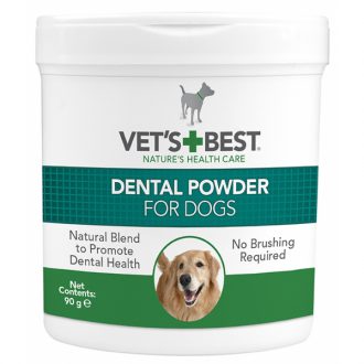 וטס בסט אבקה דנטלית לניקוי שיניים של כלבים  – 90 גרם Vets Best Dental Powder