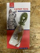 צעצוע קטניפ בצורת דג בשילוב מקל ונוצה לחתולים