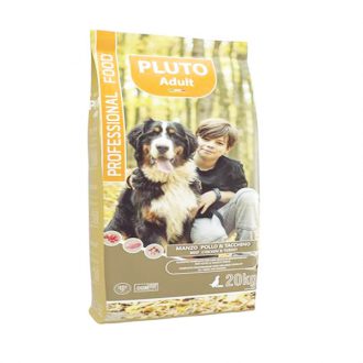 פלוטו אוכל לכלבים בוגרים – עוף הודו ובקר 20 ק"ג