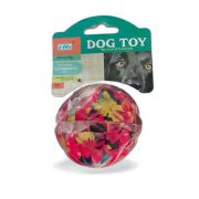 צעצוע לכלב כדור סיליקון קשיח צבעוני מצפצף