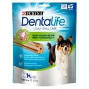דנטלייף חטיף לכלבים דנטלי לשמירה על בריאות השיניים 5 חטיפים במארז מיועד לכלבים במשקל 12-25 ק''ג
