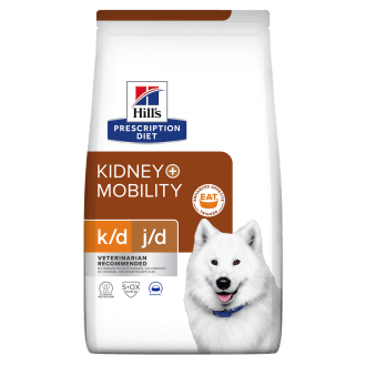 הילס k/d j/d קידני+מוביליטי מזון לכלבים ייעודי (רפואי) לתמיכה בתפקוד הכליות ומפרקים 12 ק"ג
