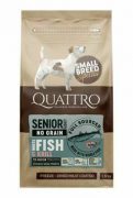 קוואטרו אוכל לכלבים מבוגרים מגזע קטן ללא דגנים - סלמון וקריל 7 ק''ג QUATTRO