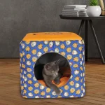 גארפילד - מיטה נפתחת לחתולים/כלבים קטנים בצורת קוביה