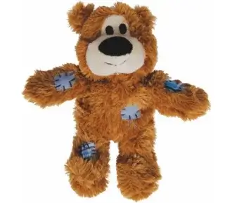 בובה חזקה מצפצפת ופרוותית לכלבים בצורת דוב – KONG