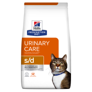 הילס s/d יורינרי קייר מזון יבש לחתולים ייעודי (רפואי) לסיוע בהמסת אבני סטרוויט ולתמיכה בבריאות מערכת השתן 1.5 ק
