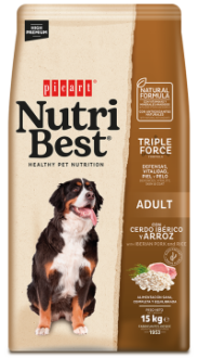 נוטריבסט מזון לכלבים בוגרים – חזיר ואורז 15 ק”ג Nutribest