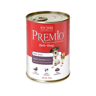 פרמיו דלידוג שימורי פטה לכלב – מגוון טעמים 375 גרם premio