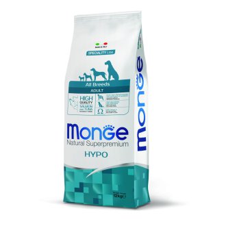 מונג היפואלרגני מזון לכלבים סלמוןו טונה 12 ק”ג – Monge Hypo Salmon&Tuna
