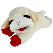 צעצוע לכלב בובה גדולה בצורת כבש מצפצפת ופרווה נעימה למגע