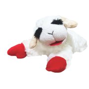צעצוע לכלב בצורת כבש עם מספר צפצפות ופרווה נעימה